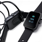 Charger Compatible with VeryFitPro, Fitpolo, Tozo, and YAMAY Smartwatches Including Models SW025, Letsfit ID205L, Replaceable Magnetic USB Cable, Smart Watch Fast Charging Cable (2, Black)