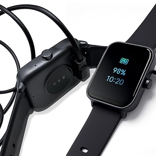 Charger Compatible with VeryFitPro, Fitpolo, Tozo, and YAMAY Smartwatches Including Models SW025, Letsfit ID205L, Replaceable Magnetic USB Cable, Smart Watch Fast Charging Cable (2, Black)