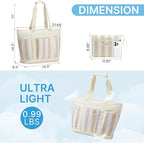 G4Free Beach Bag,Waterproof Beach Tote Pool Bags for Women,Compatible with Cup,Foldable for Weekender Travel
