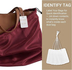 Q&J Fabric Co. 4 Pack Satin Dust Bag 15.7x19.7 inch + 19.7x23.6 inch Burgundy 100% Polyester Silk Bag Purse Dust Bag Shoe Bags for Closet Purse Protector Bag Dust Covers for Purses