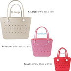 Lightweight Extra large Rubber Beach Bag Small mini Tote Bag for Gym Waterproof medium Open Handbag for Pool Sports