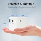 EP 85W Universal Travel Adapter, International Power Adapter with 3 USB-C & 2 USB-A Ports, Worldwide Plug Adaptor Wall Charger, Travel Essentials for US/CA/EU/UK/AU/JP ＆ 150+ Countries (Type C/G/A/I)