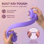 ADOOPE Wired Kids Headphones with USB C Plug, 85dB Safe Volume, Adjustable Headband, Tangle-Free Cord Headphones for School, Tablet, Travel (Lavender Purple, Without Microphone)