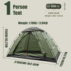 Backpacking Tent for Camping 1-5 Person Hiking Ultralight Tent for Waterproof Windproof Outdoor Two Doors Tents Easy Quick Setup Lightweight Instant Tents