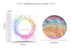 FantasyDay Pro 6 Colors 3D Baked Rainbow Highlighter Eyeshadow Makeup Palette Xmas Cosmetic Blusher Shimmer Powder Contouring Kit Unicorn Blush