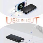 Miady 2-Pack 22.5W 10000mAh Portable Charger, USB C Fast Charging Power Bank 3 Outputs 2 Inputs Travel Essential Battery Pack Compatible with iPhone 17/16/15/14, Galaxy S24/22, iPad, Android, Tablets