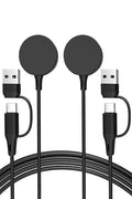 2 in 1 USB C/A Charger Compatible with Samsung Galaxy Watch 8/8 Classic /7/6/6 Classic/5 Pro/5/4/3/FE/Ultra 2025/2024/Active 1/2 Smartwatch 2 Pack Magnetic Fast Charging Cable-100cm