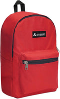 Everest Luggage Basic Backpack, Red, Medium