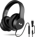 Wired Headphones for Adults, Premium Over-Ear Headset with Hi-Fi Stereo Sound, Noise-Isolating Ear Cushions, Lightweight Comfortable Design, Tangle-Free Cable, Ideal for Work, Travel, Daily