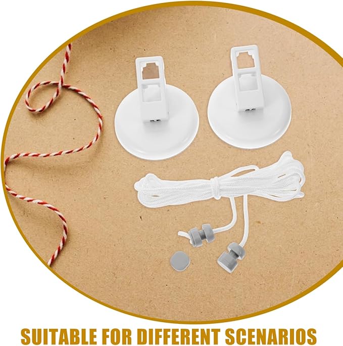OUNONA Portable Retractable Clothesline with Suction Cup No Drill Installation Thickened Rope for Indoor Outdoor Laundry Drying Travel Camping Balcony Use