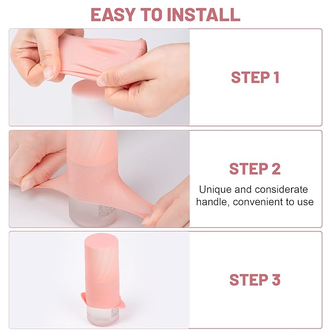 Mrsdry Bottle Covers for Travel, Leak Proofing, Travel Size Container Silicone toiletry sleeves, Leak Locks Travel Accessories for Shampoo Wash Body Bottles and other beauty and personal care(8pcs)