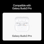 Premium Multi-Flange Eartips for Galaxy Buds3 Pro (White, Mixed(SML)) – Always Fits, Never Slips