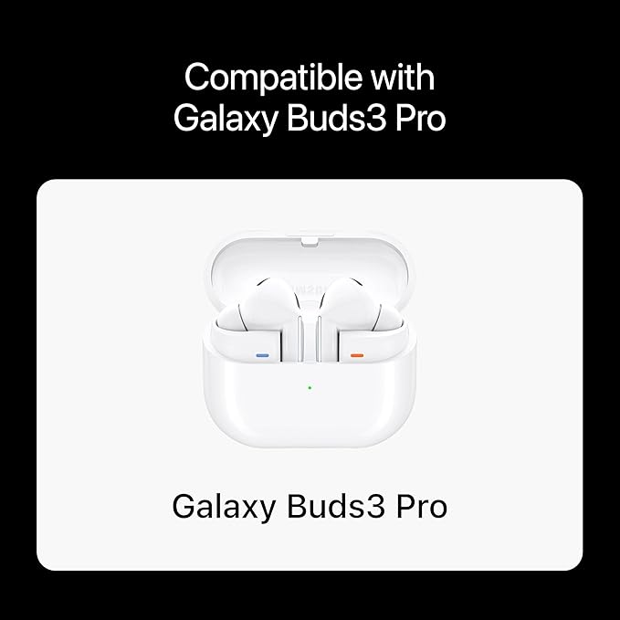Premium Multi-Flange Eartips for Galaxy Buds3 Pro (White, Medium) – Always Fits, Never Slips