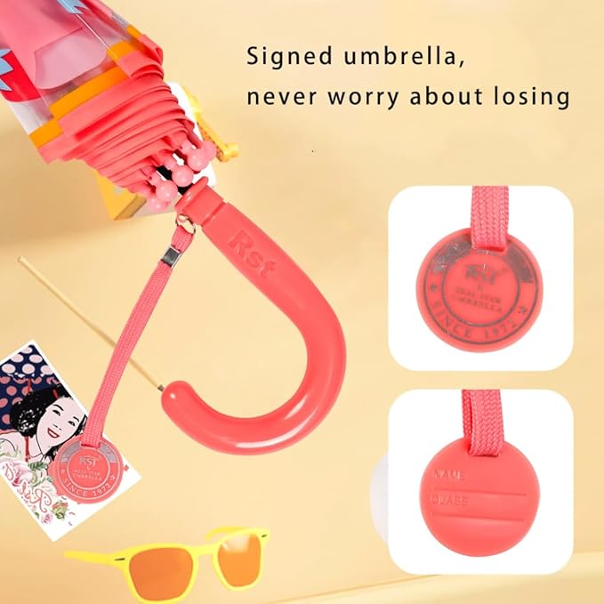 MRTLLOA Kids Clear Bubble Umbrella with an Easy Grip Curved Handle, Safety Transparent Dome Bubble Umbrella for Toddler Boys Girls