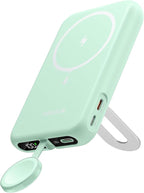 Magnetic Portable Charger for iPhone and Apple Watch, 10000mAh Wireless Power Bank PD 20W USB-C Fast Charging Battery Pack with Stand for iPhone 17/16/15/14/13/12 Pro Max、Air、iWatch 11-1/SE/Ultra 3-1