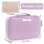 Queboom Travel Makeup Bag Cosmetic Bag Makeup Bag Toiletry bag for women and men (Purple)