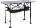 ALPHA CAMP Camping Table Outdoor Portable Adjustable Aluminum Table with Storage for Grill Travel Picnic Beach BBQ Backyards