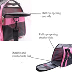 ZaneSun Cat Carrier,Soft-Sided Pet Travel Carrier for Cats,Dogs Puppy Comfort Portable Foldable Pet Bag Airline Approved (LightPink)