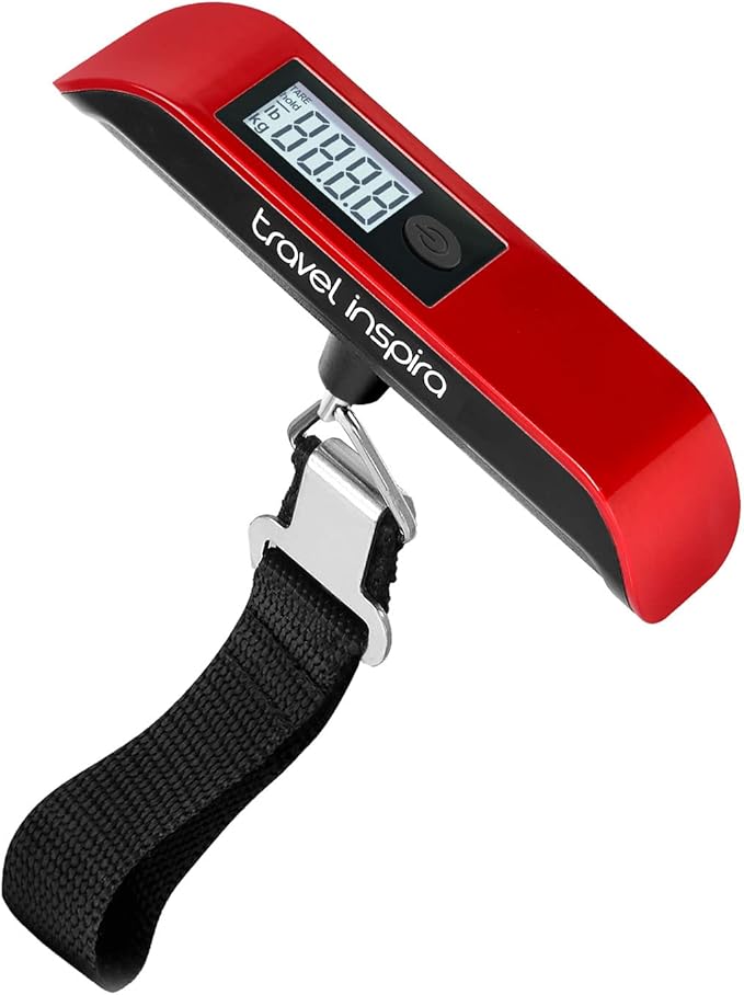 travel inspira Luggage Scale, Travel Essentials, Portable Digital Hanging Baggage Scale for Travel, Suitcase Weight Scale