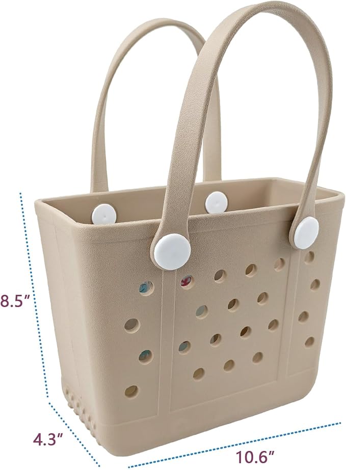 Lightweight Extra large Rubber Beach Bag Small mini Tote Bag for Gym Waterproof medium Open Handbag for Pool Sports