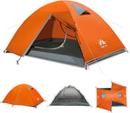 Night Cat 2-Persons Backpacking Tent: Waterproof Lightweight Camping Tent for Two People Hiking Outdoor Mountain with Aluminum Poles and Rainfly Green