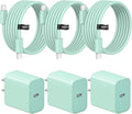 iPhone Charger Fast Charging 10FT iPhones 17 16 15 Charger 3 Pack Type C Chargers USB C Charger Compatible with iPhone Air 17/17 Plus/17 Pro/17 Pro Max/16/16 Plus/16 Pro/16 Pro Max(Green)
