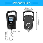 Digital Luggage Scale 110lb/50kg, Portable Hanging Scale with Large Backlit LCD Display, Tare & Hold Function, for Travel and Fishing