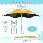 ALAZA Kids Umbrella Stick Umbrellas Cute Umbrella for Boys Girls Toddler UV/Sun Rain Windproof