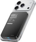 MOMAX Q.MAG Portable Charger Wireless 10000mAh, 0.5" Slim Power Bank Fast Charging Magnetic Battery Pack for iPhone Air/17 Pro Max/17 Pro/16/15/14/13/12 (1*USBC Port PD20W, No Lighting)