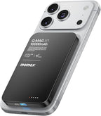 MOMAX Q.MAG Portable Charger Wireless 10000mAh, 0.5" Slim Power Bank Fast Charging Magnetic Battery Pack for iPhone Air/17 Pro Max/17 Pro/16/15/14/13/12 (1*USBC Port PD20W, No Lighting)