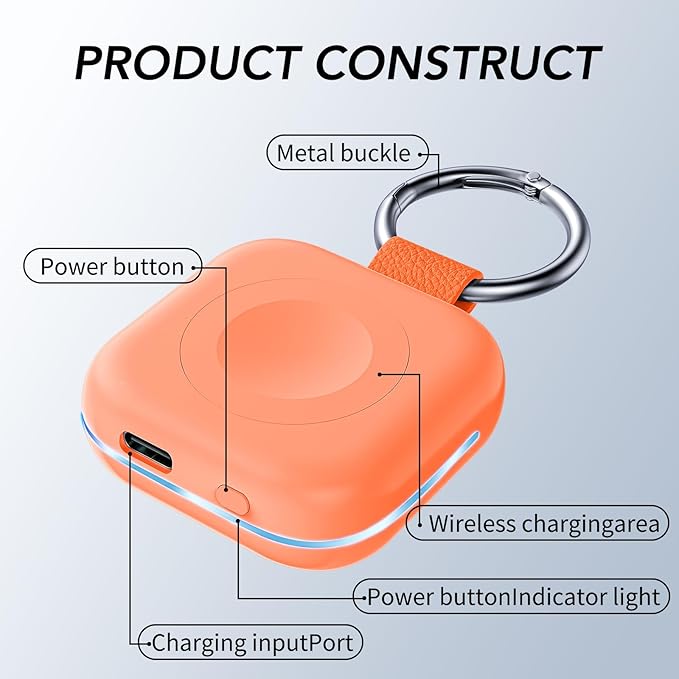 HUOTO Power Bank for Apple Watch 10,1200mAh Battery Pack Magnetic iWatch Charger Portable Travel Quick Wireless Charging with Built in Cable for Apple Watch 11/10/9/Ultra2/8/Ultra/7/6/Se/5/4/3/2/1