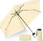 Compact Travel Umbrella with Case - Mini Umbrella for Purse, Small Lightweight &Tiny Design Perfect for Parasol Outdoor Sun&Rain Umbrellas