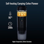 Portable Electric Espresso Machine, Travel Coffee Maker Brewer Compatible with Ground Coffee & NS Capsules (Black with LCD Screen)