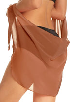 CHICGAL 2 Pieces Women Beach Sarong Bathing Suit Wrap Skirt Sheer Bikini Swimsuit Cover Ups for Swimwear