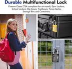 SURE LOCK TSA Accepted 4 Dig Heavy Duty Big Combination Luggage Padlock All Metal Travel Lock for Equipment Hard Case Luggage Gun Case Gym Locker Pelican Vault Lock (2, Grey)