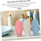 SEWACC 6pcs 60ml Travel Squeeze Bottles for Shampoo and Lotion Refillable Leak-proof Plastic Containers with Flip Caps for Bathroom and Travel Use