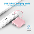 ummz Portable Charger with Built-in Cable,12000mAh 22.5W Fast Charging Small Power Bank,USB C Input/Output with Smart LED Display,External Battery Pack for iPhone,Tablet,Samsung