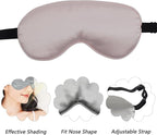 LERSVICVIL 4 Pack Eye Mask for Sleeping Silky Soft Satin Blindfold Adjustable Strap Night Eye Cover for Women Men