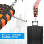 Portable Luggage Scale, 50KG Digital Fishing Scale with Ruler Portable Travel Luggage Weighing Scale Digital Fishing Scale Kitchen Food Scale(Orange)