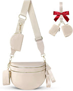 Cross Body Bag for Women Bum Bag Checkered Belt Bags Fanny Packs for Girls Travel Purse Fashion Waist Packs Crossbody Nylon Purse Trendy Shoulder Bags for Womens