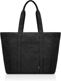 Everfun Large Tote Bag for Women, Ultra Soft Gym Tote, Everyday Yoga Washable Bag with Zipper, Travel, Beach, Laptop Work