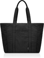 Everfun Large Tote Bag for Women, Ultra Soft Gym Tote, Everyday Yoga Washable Bag with Zipper, Travel, Beach, Laptop Work