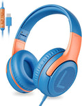 awatrue USB-C Kids Headphones with Mic - 85/94dB Volume Limiter, Foldable Wired Toddler Headphones for Boys & Girls, Over-Ear Type-C Kid Headphones for School, Travel, lPad, Tablet & Smartphones