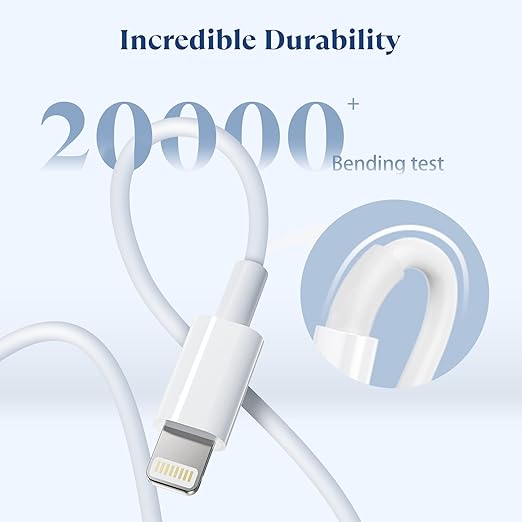 Ximytec iPhone 14 13 12 11 Charger Fast Charging 2Pack 20W Type-C Fast Charger Blocks with 6FT MFi-Certified USB C to Lightning Cables Compatible with iPhone 14/13/12/11/XS/XR/X/8/7/6 /iPad (White)