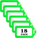 18 Pack Luggage Tag Bright Luggage Tags for Suitcases Bag Tags Name Tags for Kids Travel Accessories Must Haves by Sodsay (Green)