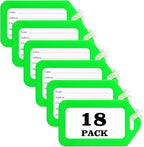 18 Pack Luggage Tag Bright Luggage Tags for Suitcases Bag Tags Name Tags for Kids Travel Accessories Must Haves by Sodsay (Green)