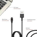 2 Pack Smart Watch Magnetic Charging Cable for IDW28, IDW25, IDW19, TGW01, GTX20, DR03, DR06, DR05 and More Smartwatches - Fast Charging, High Compatibility