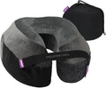 Softest Neck Pillow Ever for Travel – Evolution Earth Deluxe – 360° Head, Neck and Chin Support for Sleeping – Sustainable Memory Foam - Removable, Washable Cover with Compact Carrying Case (Wind)