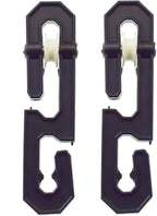 Plastic Aluminum Clothesline Separator Spreader Pulley for Long Clothesline and Heavy Loads (2, Black)