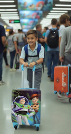 Disney Toy Story 20" Hardshell Luggage - Woody Buzz Cute & Durable Hard-side Suitcase for Travel with Spinner Wheels 20"x12"x8"